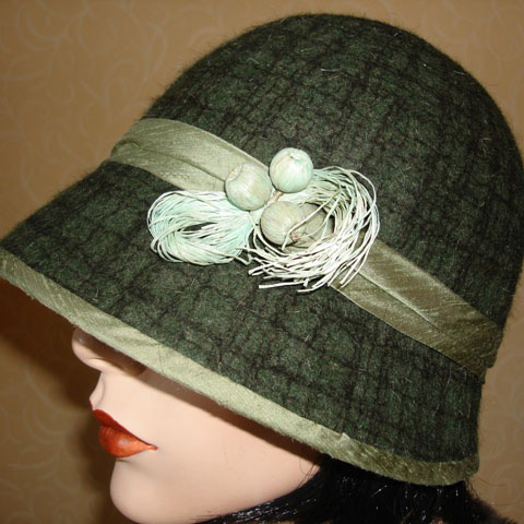 Wool Cloche Hat Gwyneth Detail