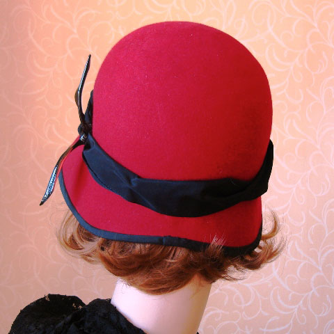 Red Felt Hat Millicent Back