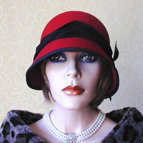 Red Felt Hat Millicent front